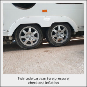 Twin Axle Caravan Tyre Pressure Check and Inflation