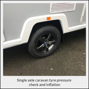 single Axle Caravan Tyre Pressure Check and Inflation
